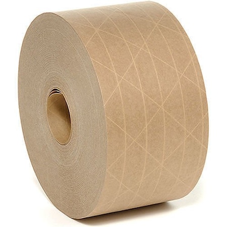 Reinforced Water Activated Kraft Tape, Light Duty, 2-3/4 X 450', Tan